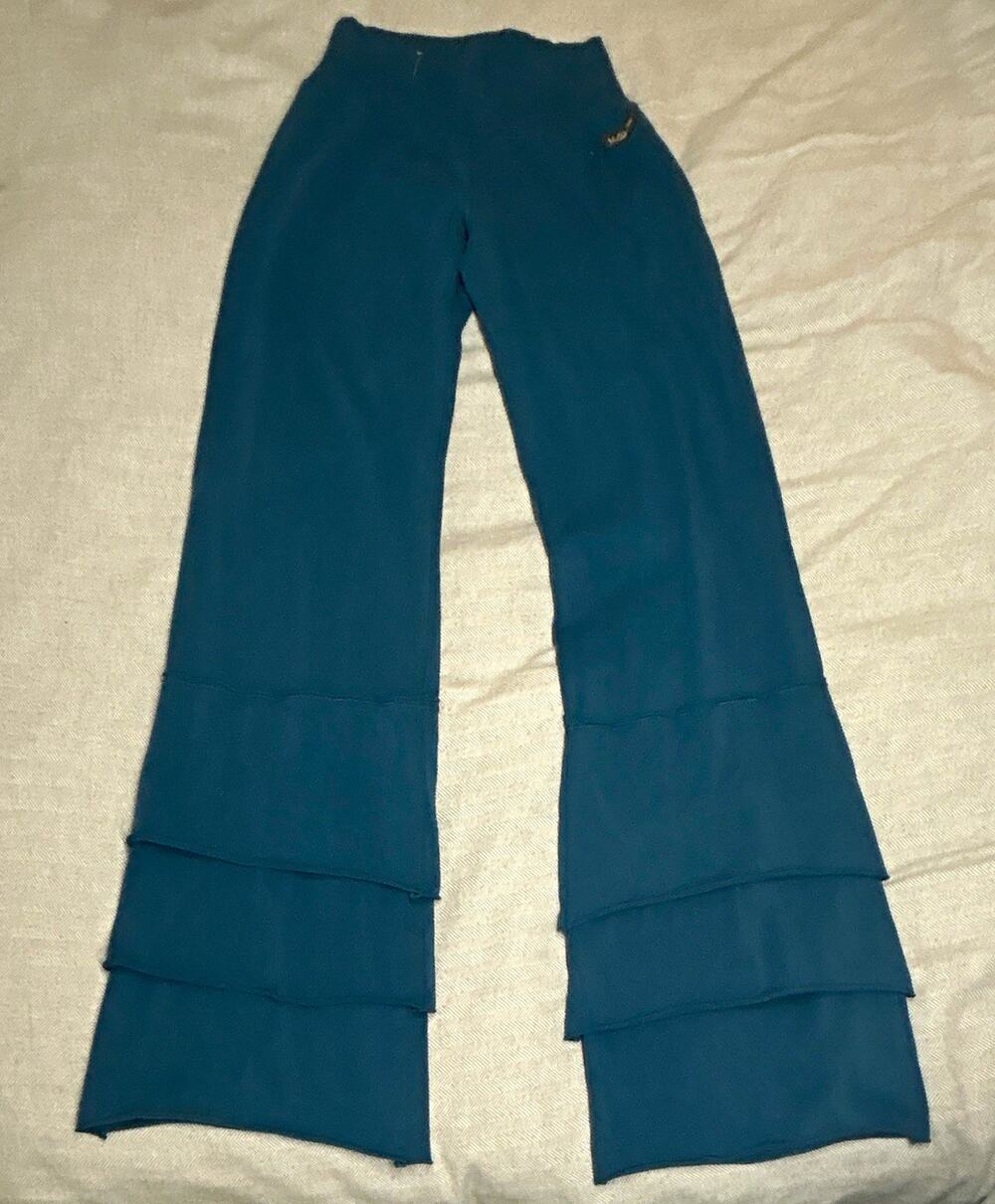 Matilda Jane Clothing Flare Leggings Blue XS Cotton Stretch Dance